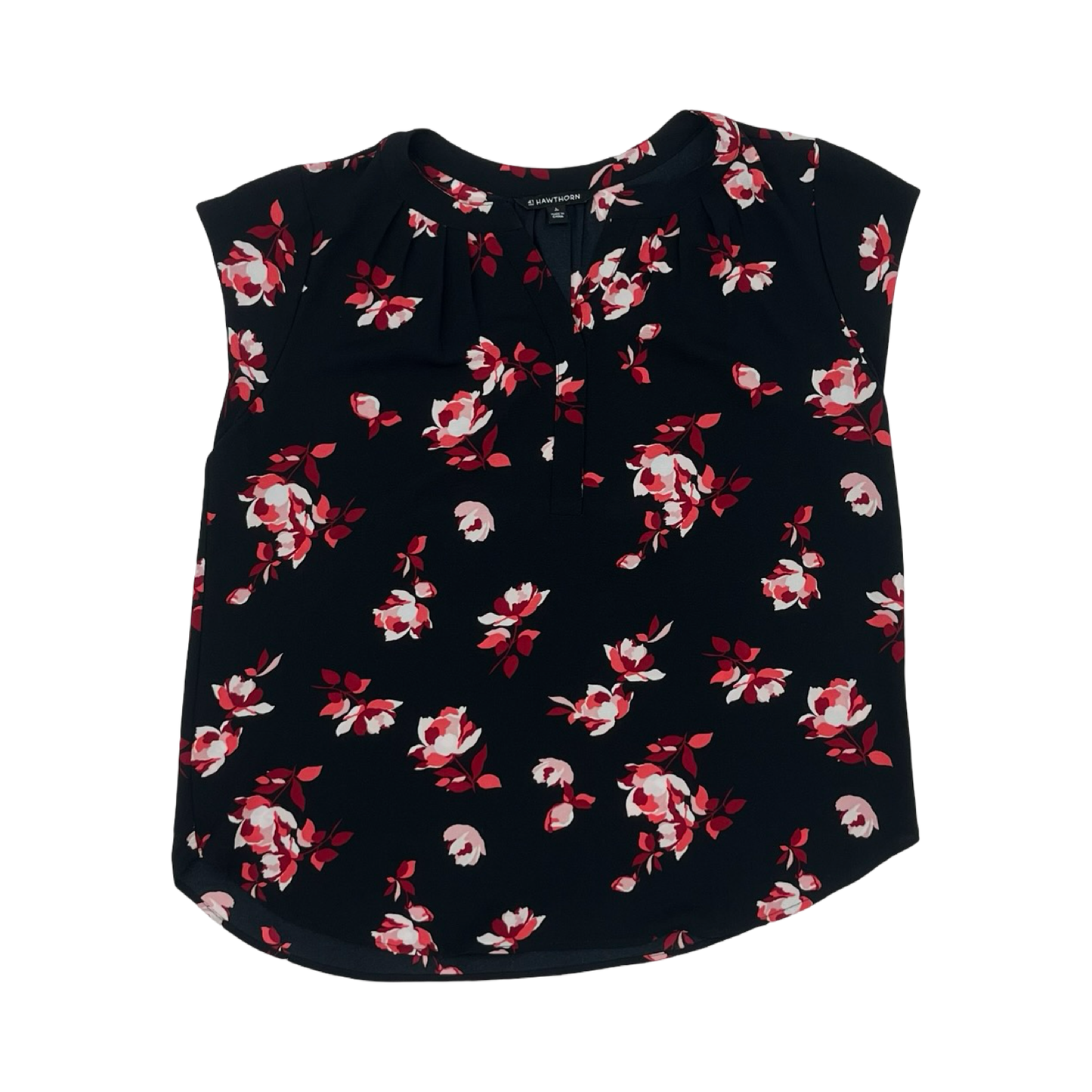 Blouse Ss By 41 Hawthorn In Black & Red, Size:L