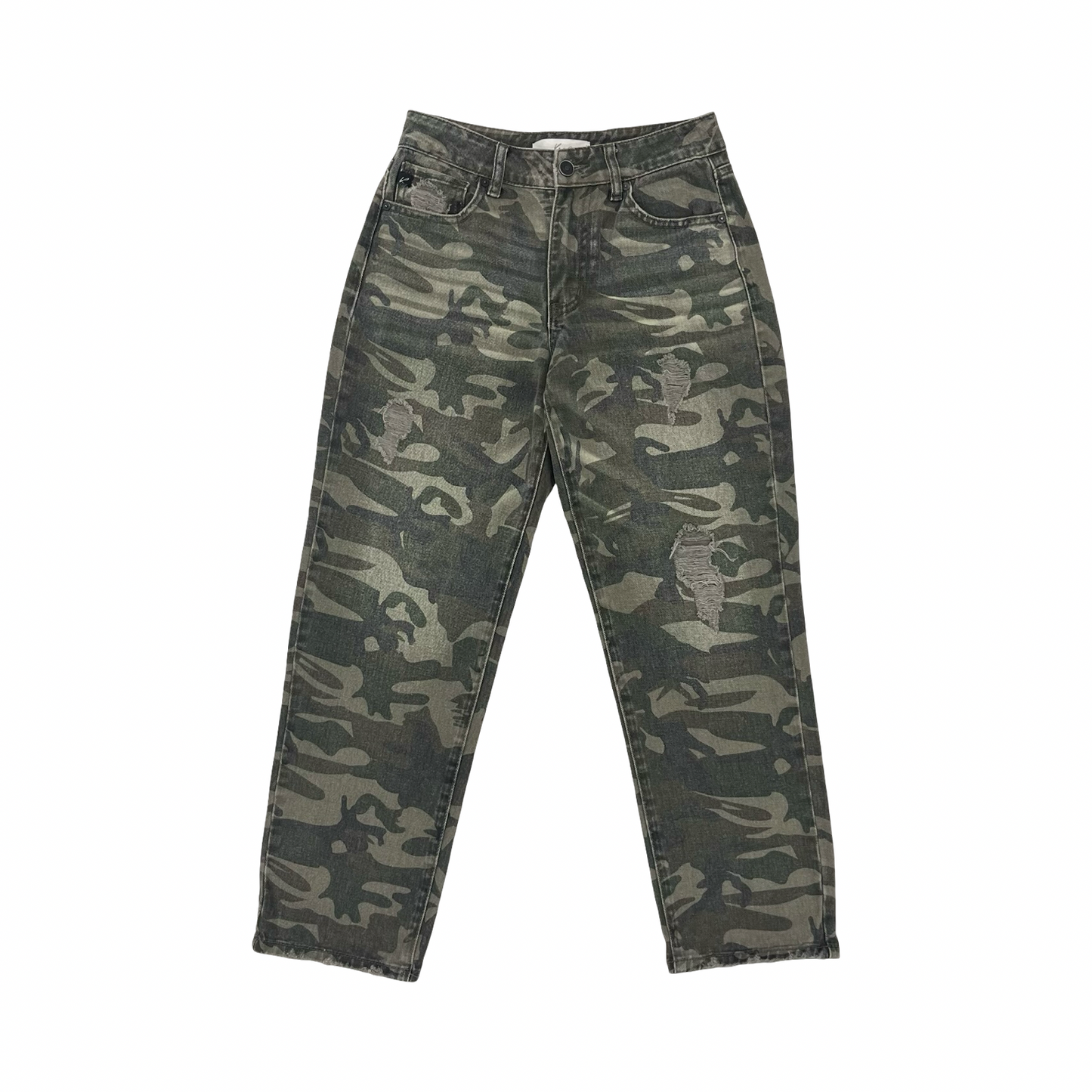 Jeans Straight By Kancan In Camouflage Print, Size:2