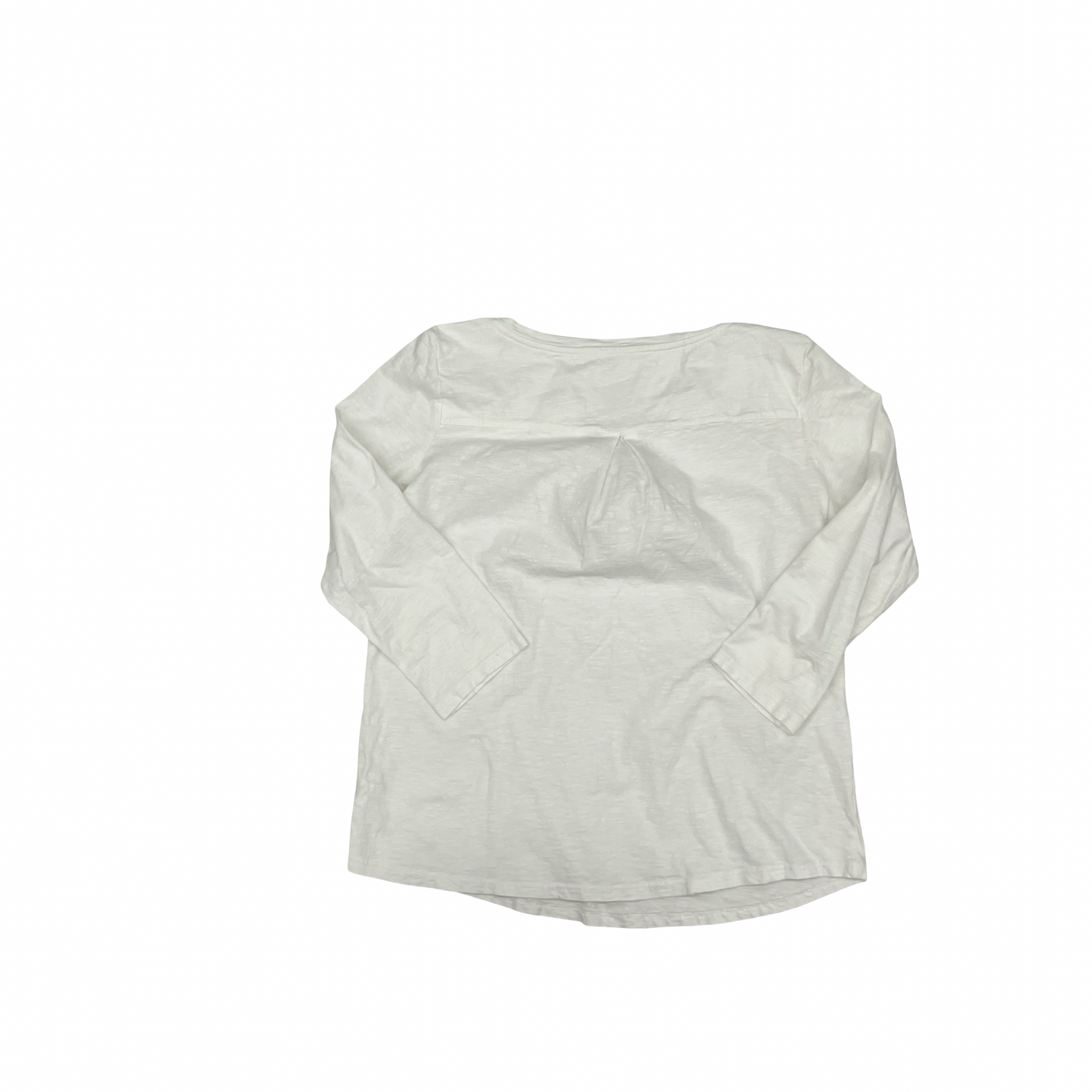 Top 3/4 Sleeve By Talbots In White, Size:M
