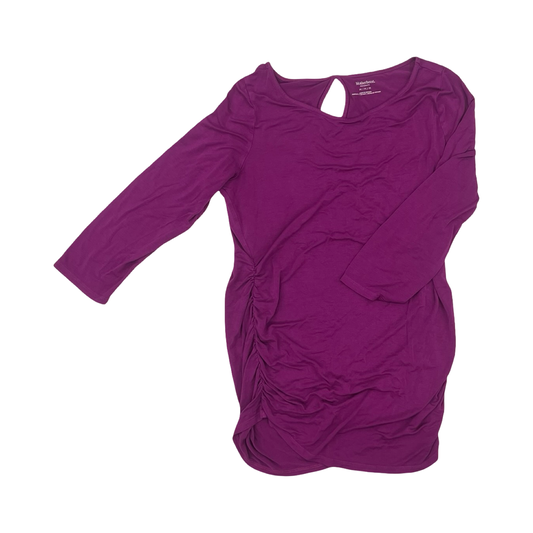 Mat Top Ls By Motherhood In Purple, Size:M