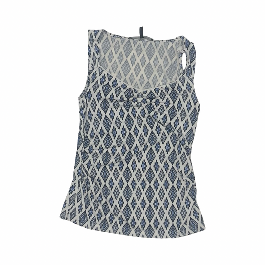 Blouse Sleeveless By White House Black Market In Blue & White, Size:S