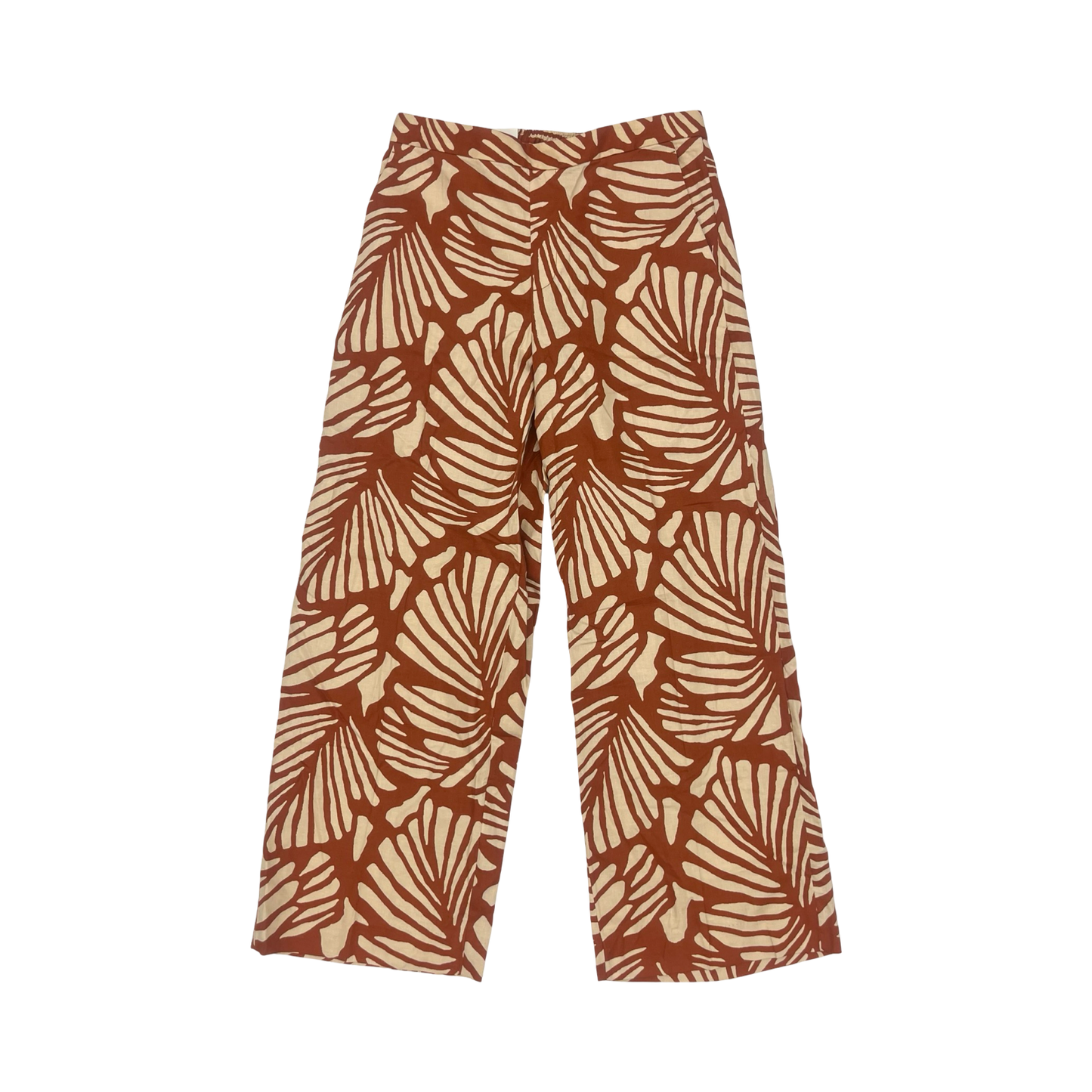 Pants Linen By Banana Republic In Orange & Tan, Size:M