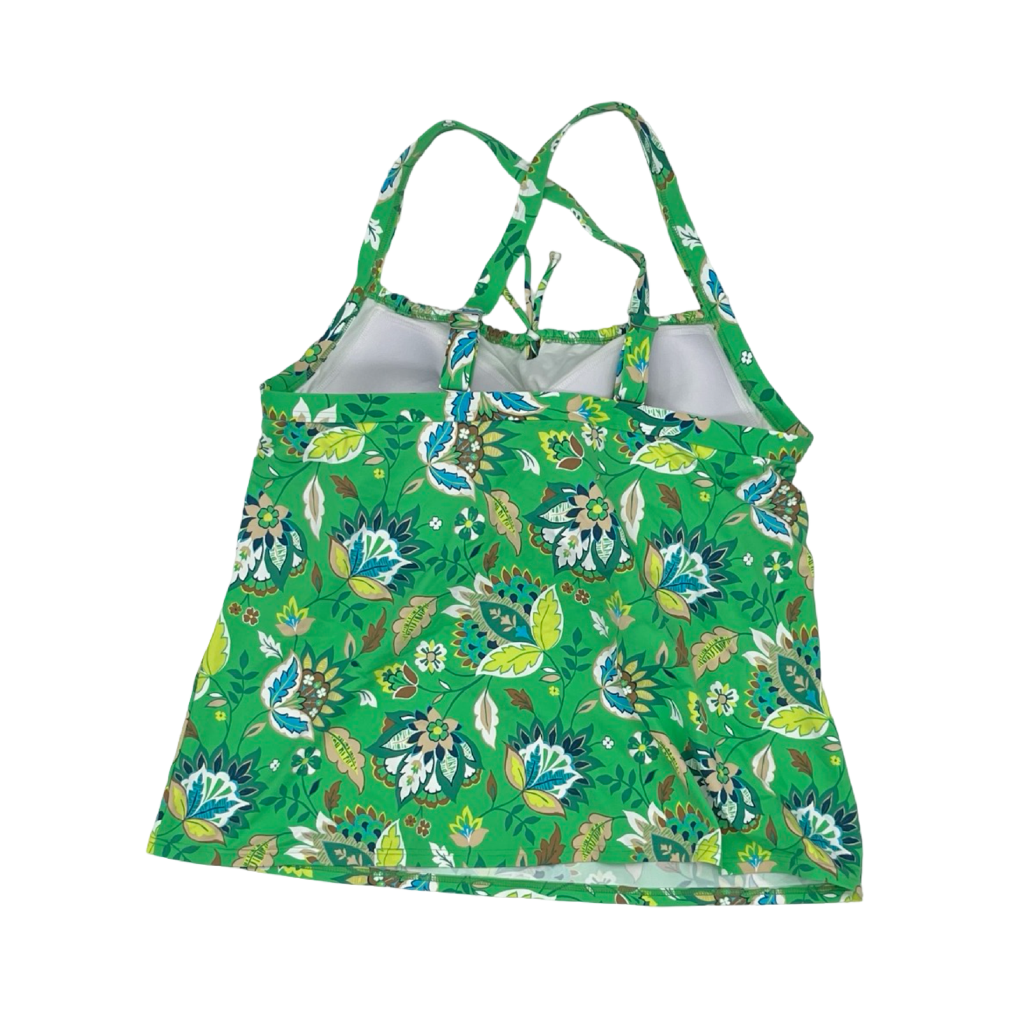 Swimsuit Top By Lands End In Green, Size:16