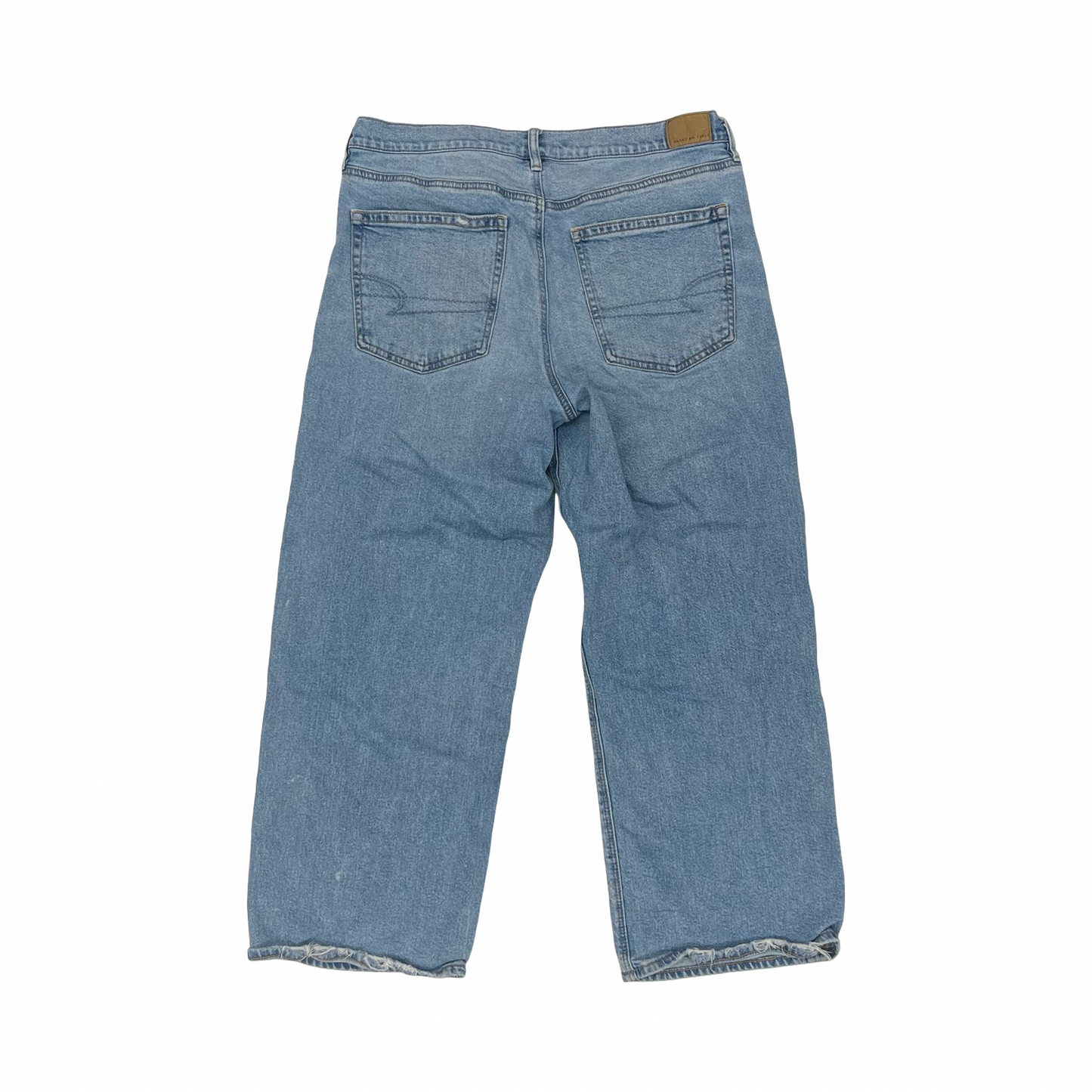 Jeans Straight By American Eagle In Blue Denim, Size:12