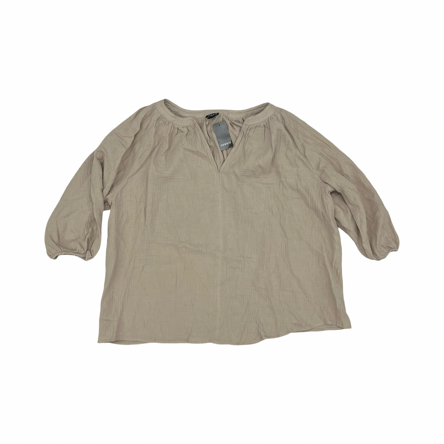 Blouse Ls By Torrid In Brown, Size:1X