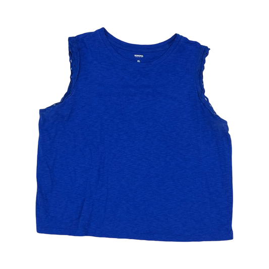 Top Sleeveless By Sonoma In Blue, Size:Xl