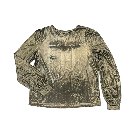 Blouse Ls By Vici In Gold, Size:M
