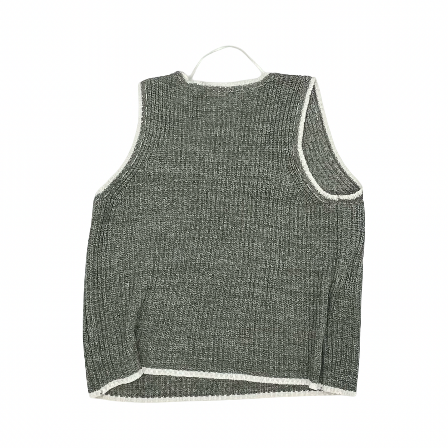 Vest Sweater By Adyson Parker In Cream & Green, Size:2X