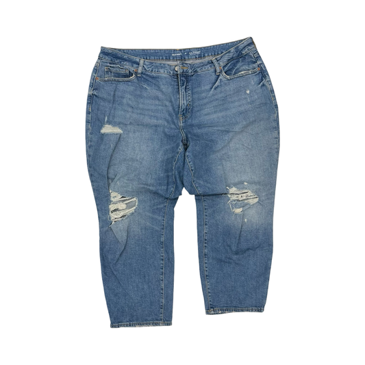 Jeans Straight By Old Navy In Blue Denim, Size:20