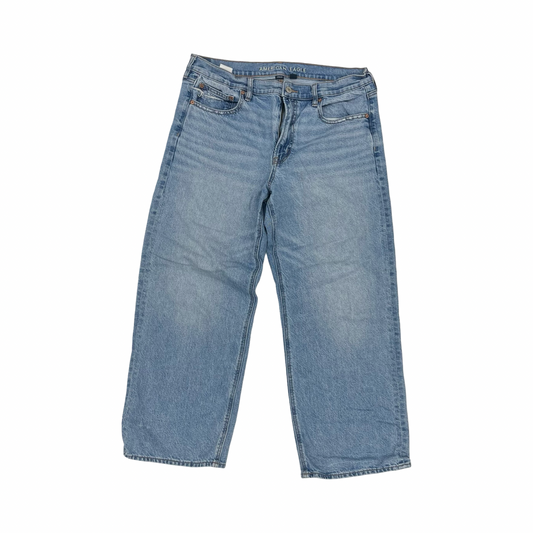Jeans Straight By American Eagle In Blue Denim, Size:12
