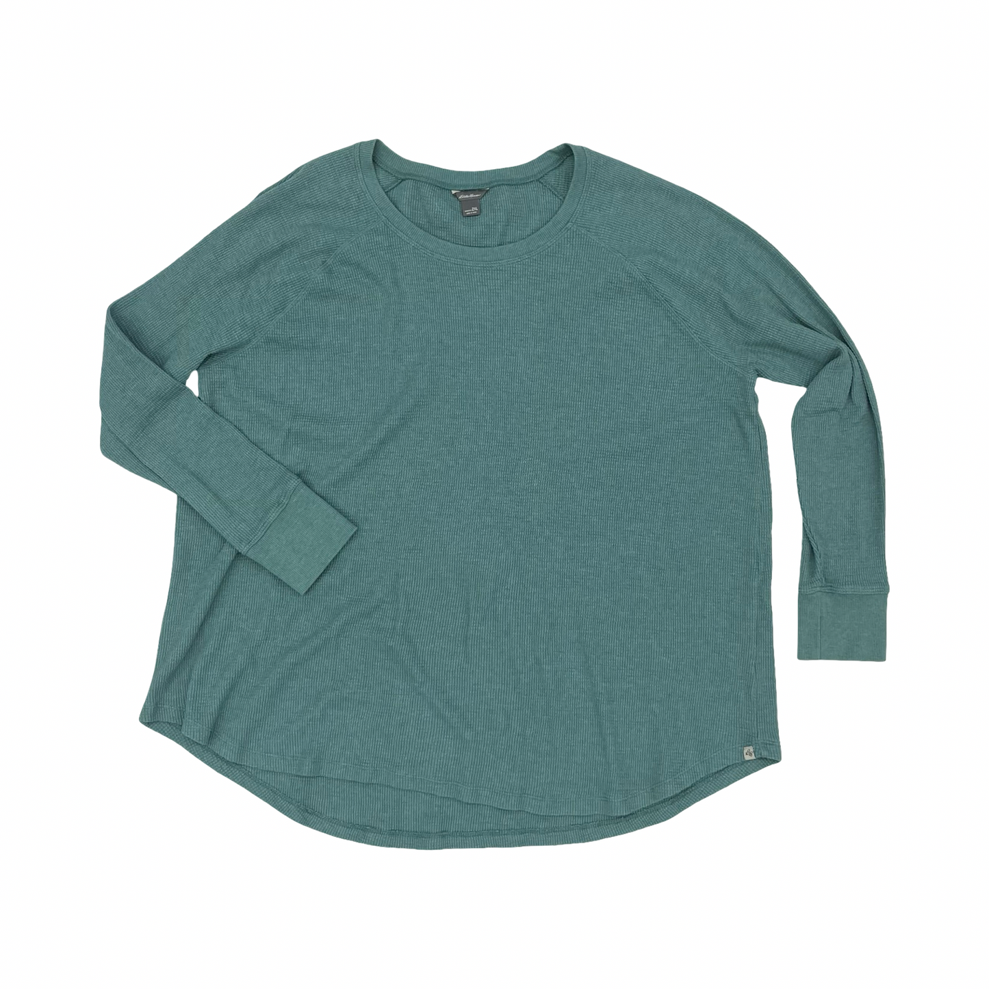 Top Ls By Eddie Bauer In Green, Size:2X