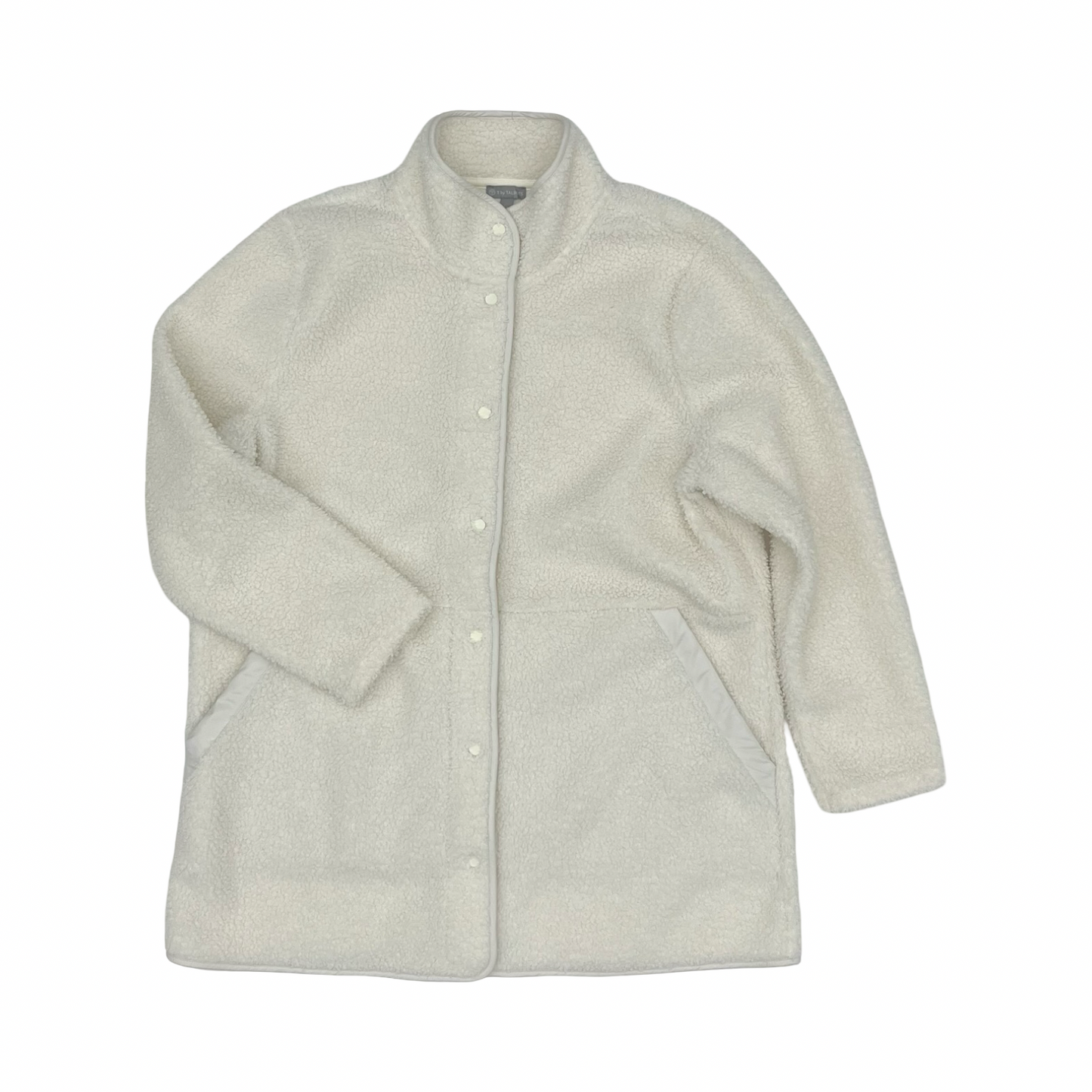 Jacket Faux Fur & Sherpa By Talbots In Cream, Size:22Womens