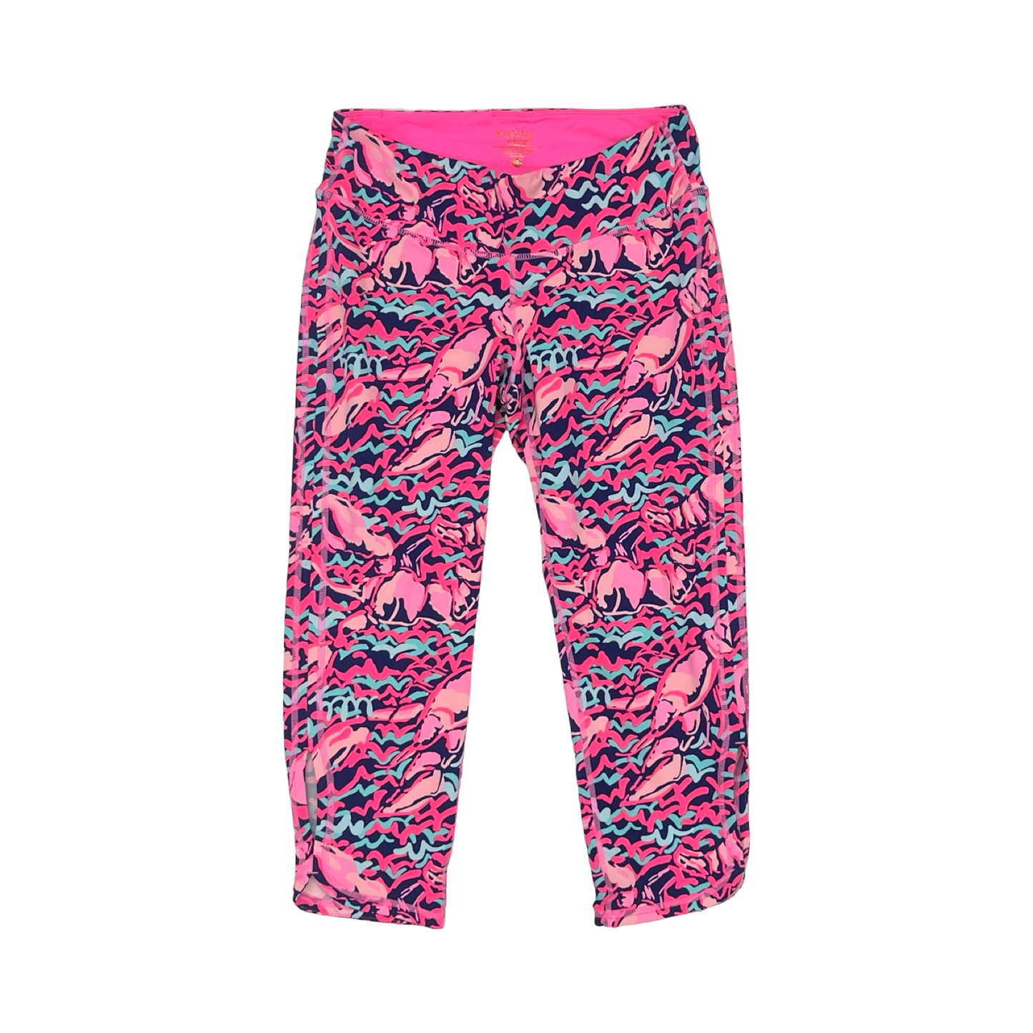 Pants Designer By Lilly Pulitzer In Blue & Pink, Size:M