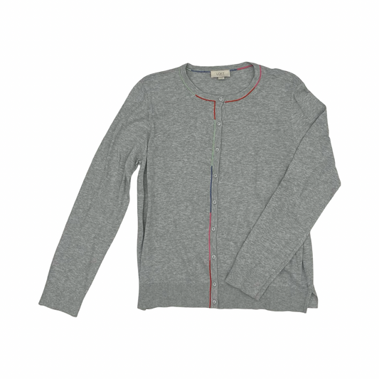 Cardigan By Loft In Grey, Size:L