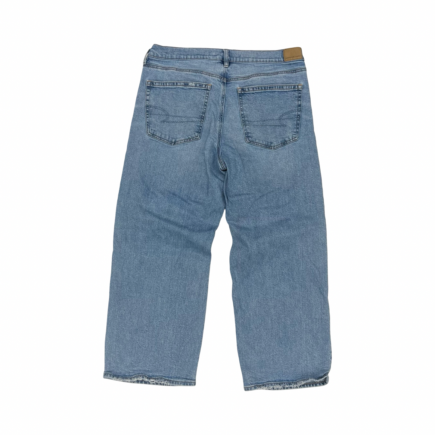 Jeans Straight By American Eagle In Blue Denim, Size:12