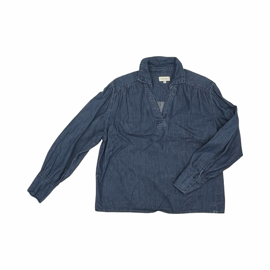 Blouse Ls By Angels In Blue Denim, Size:Xl