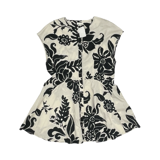 Dress Casual Short By H&M In Black & Cream, Size:L