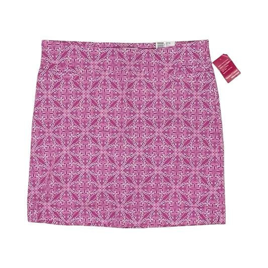 Skort By Kim Rogers In Pink & White, Size:16