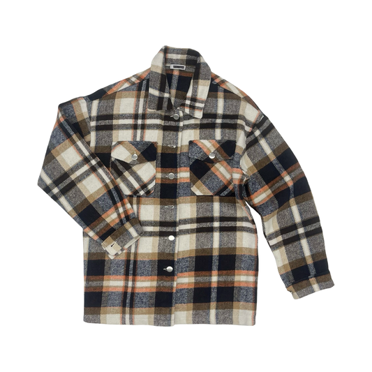 Jacket Shirt By Clothes Mentor In Plaid Pattern, Size:M