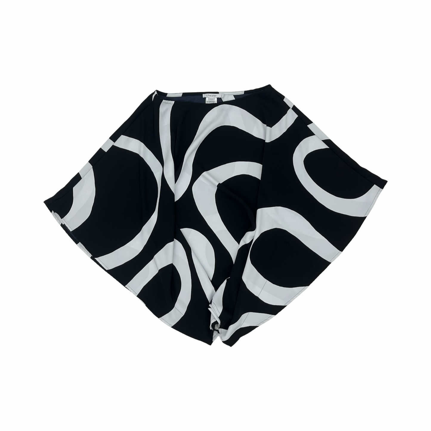 Poncho By Chicos In Black & White, Size:L