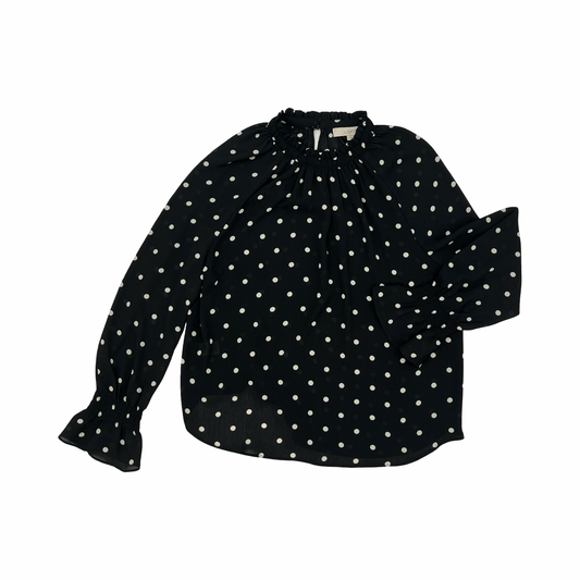 Blouse Ls By Loft In Polkadot Pattern, Size:L
