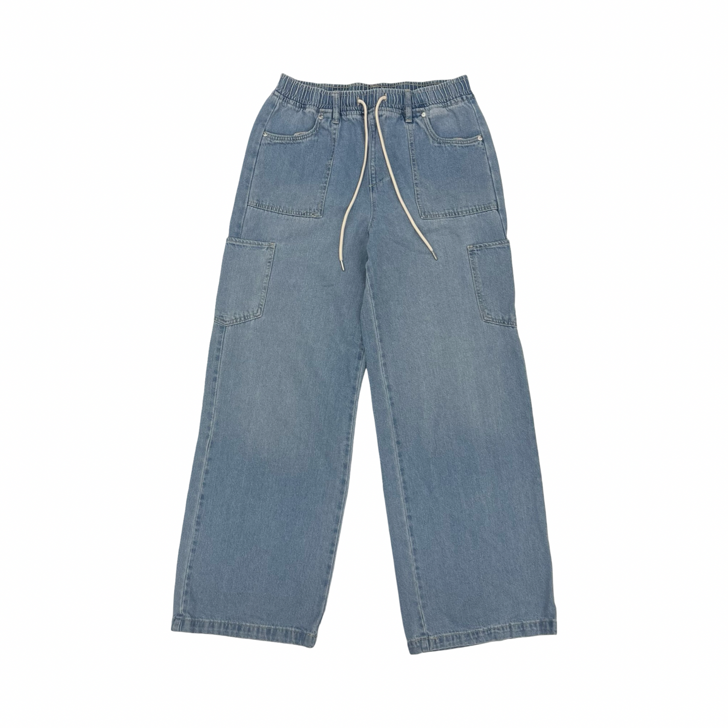 Jeans Wide Leg By Madden Nyc In Blue Denim, Size:M