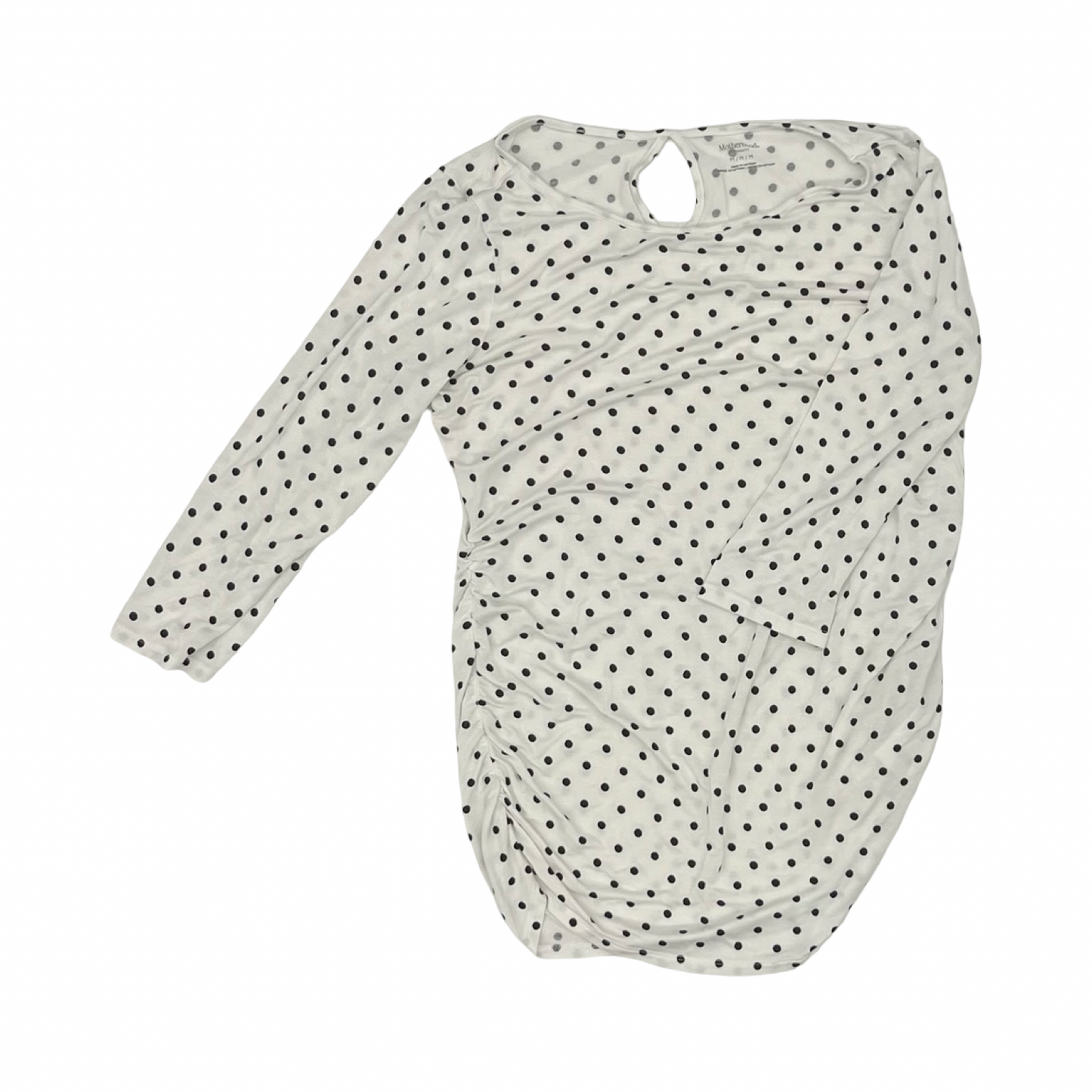 Mat Top Ls By Motherhood In Black & Cream, Size:M