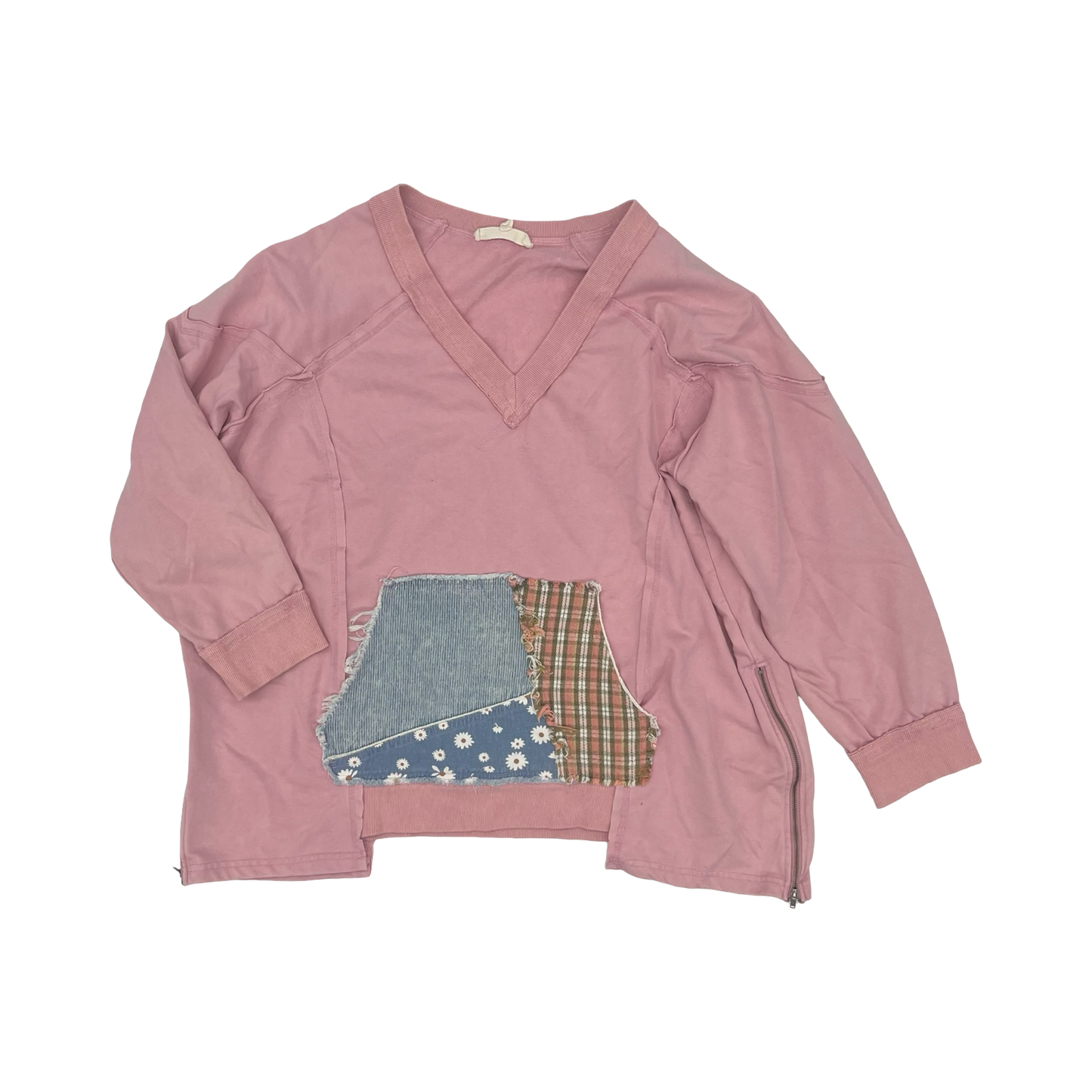 Sweatshirt Crewneck By Clothes Mentor In Pink, Size:L