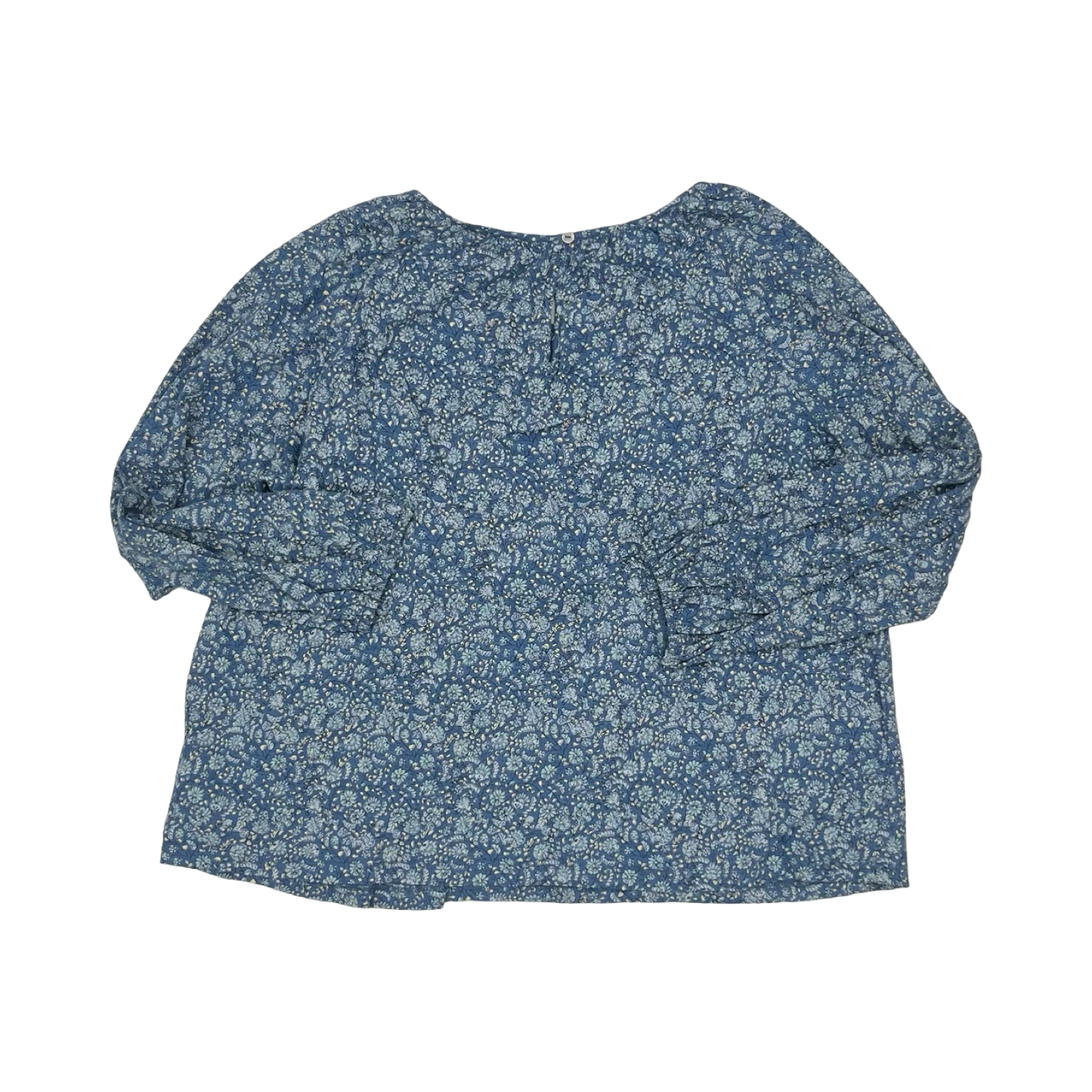 Blouse Ls By Lucky Brand In Blue, Size:Xl