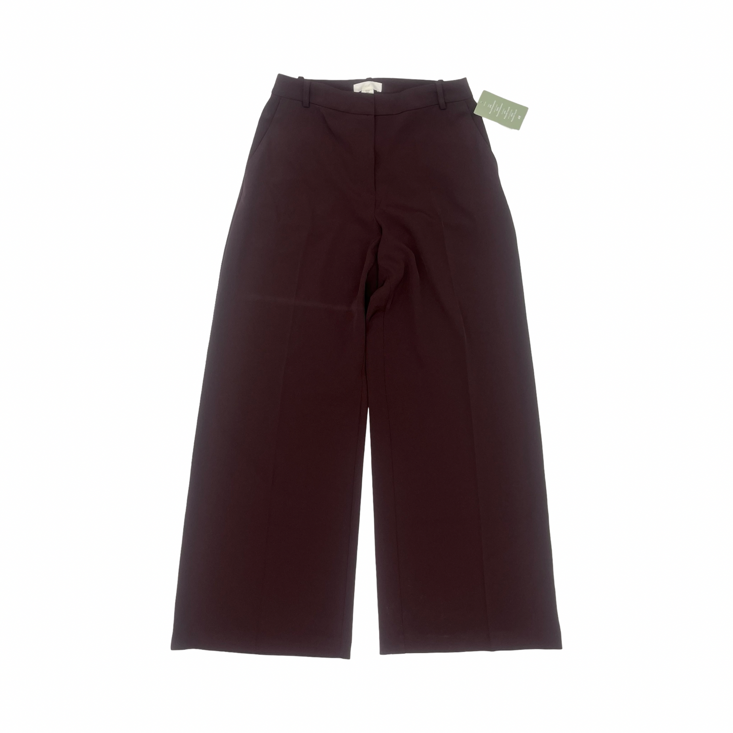 Pants Wide Leg By H&M In Maroon, Size:8