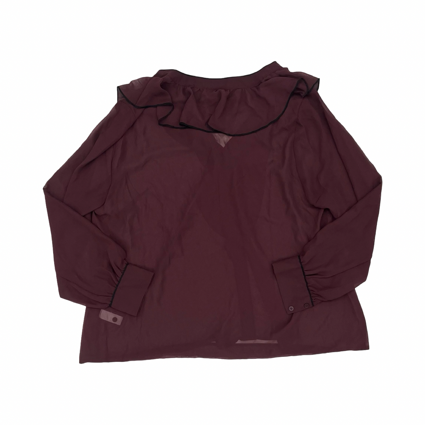 Blouse Ls By Torrid In Red, Size:1X