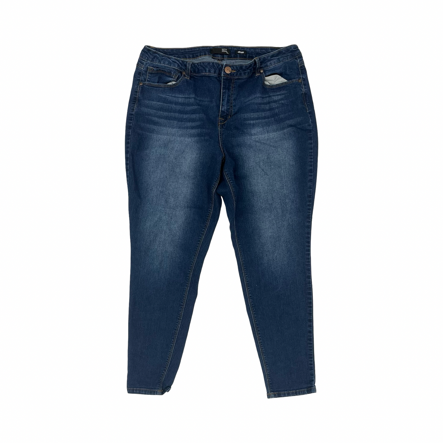 Jeans Skinny By 1822 Denim In Blue Denim, Size:22