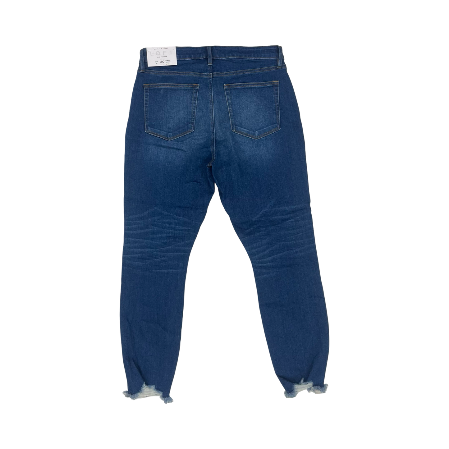 Jeans Skinny By Loft In Blue Denim, Size:10