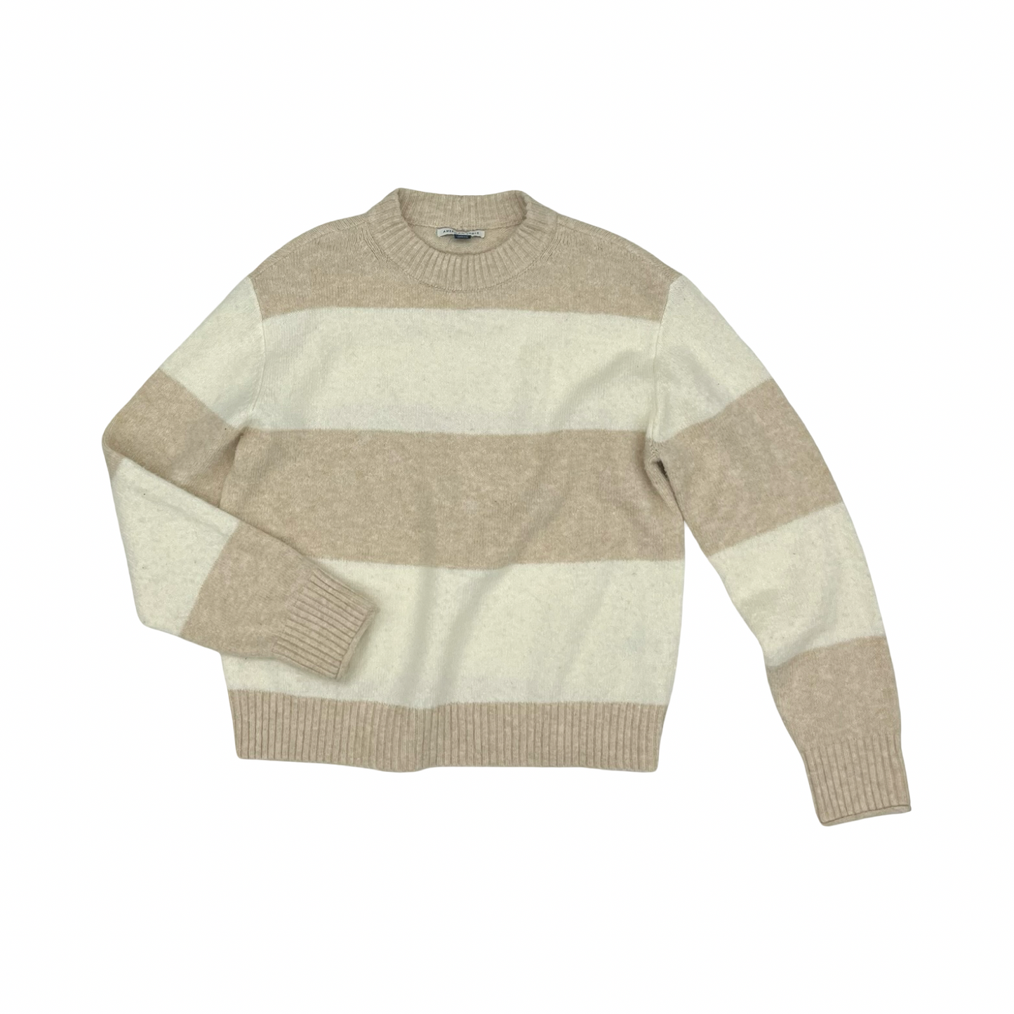 Sweater By American Eagle In Cream & Tan, Size:Xs
