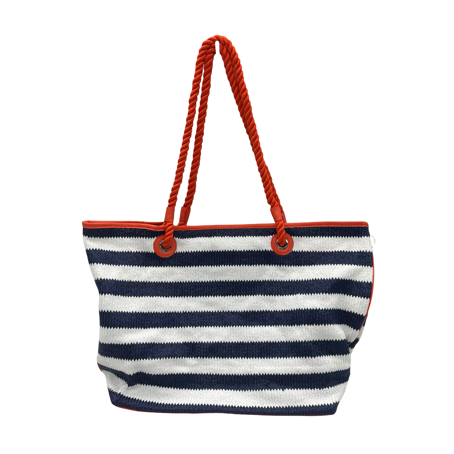 Handbag By Vera Bradley In Blue & White, Size:Medium