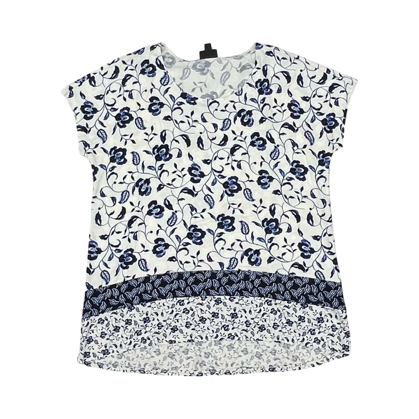 Blouse Ss By J. Jill In Blue & White, Size:M