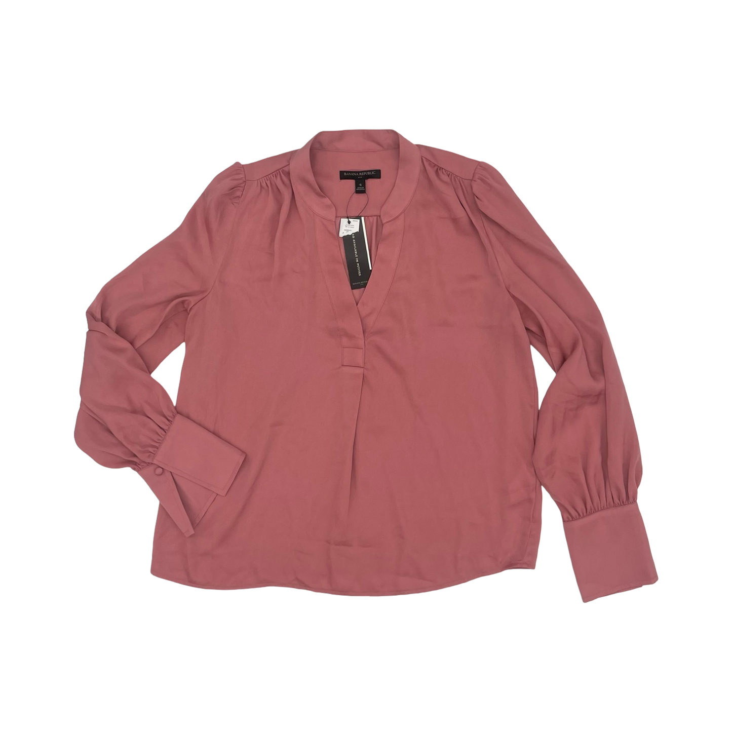 Blouse Ls By Banana Republic In Pink, Size:S