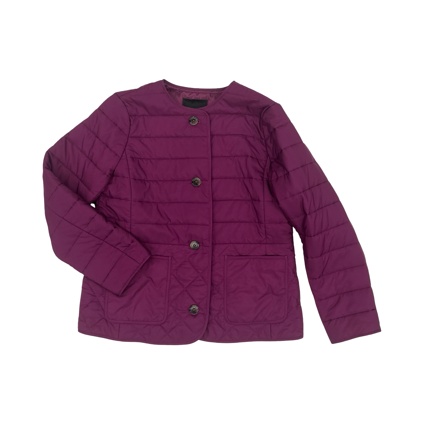 Jacket Puffer & Quilted By Talbots In Purple, Size:L
