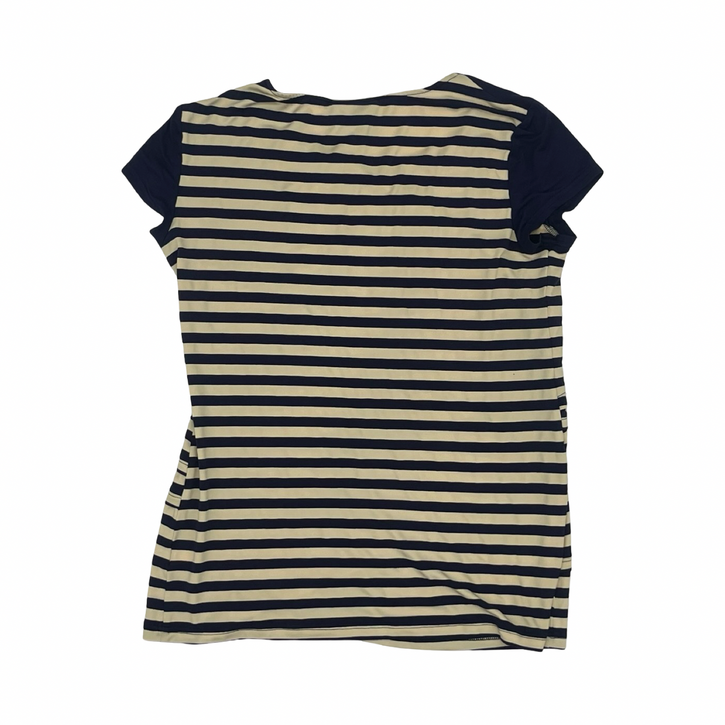 Mat Top Ss By Clothes Mentor In Blue & Tan, Size:M