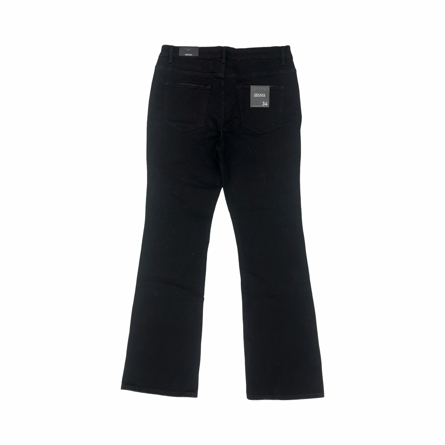 Jeans Wide Leg By Zenana In Black Denim, Size:18