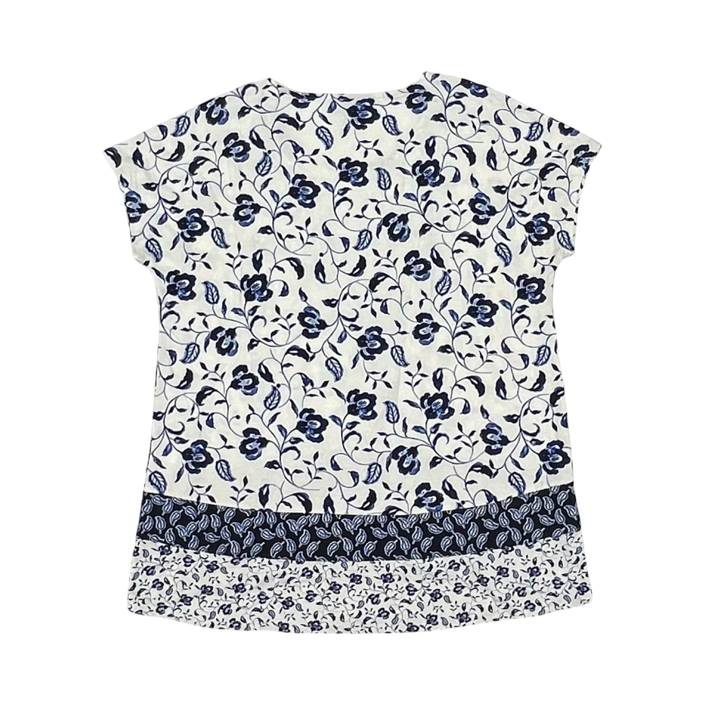 Blouse Ss By J. Jill In Blue & White, Size:M