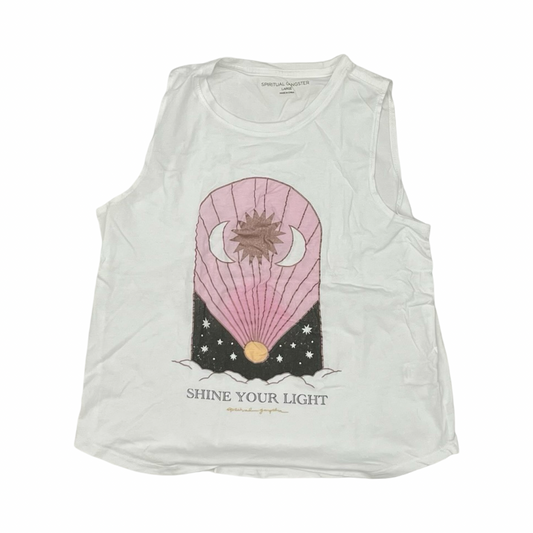 Athletic Tank Top By Spiritual Gangster In White, Size:L
