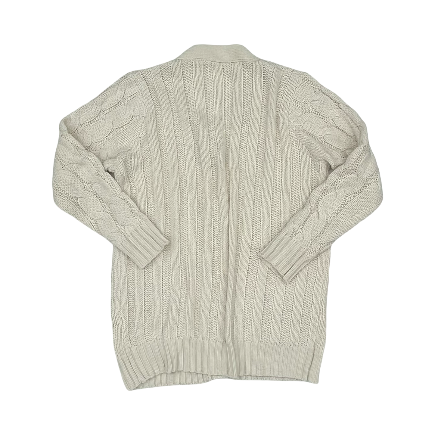 Sweater Cardigan By Clothes Mentor In Cream, Size:Xl