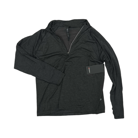 Athletic Top Ls Collar By Lululemon In Grey, Size:Xxl