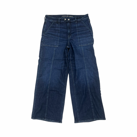 Jeans Wide Leg By American Eagle In Blue Denim, Size:16