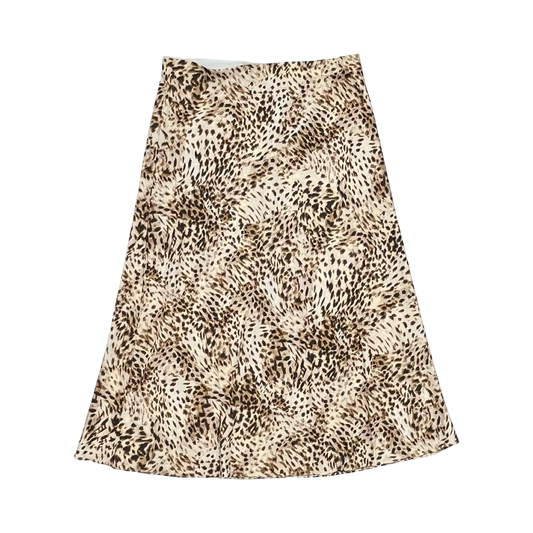 Skirt Midi By Loft In Leopard Print, Size:L