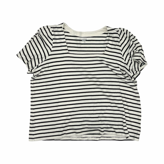 Top Ss By Lands End In Black & White, Size:3X