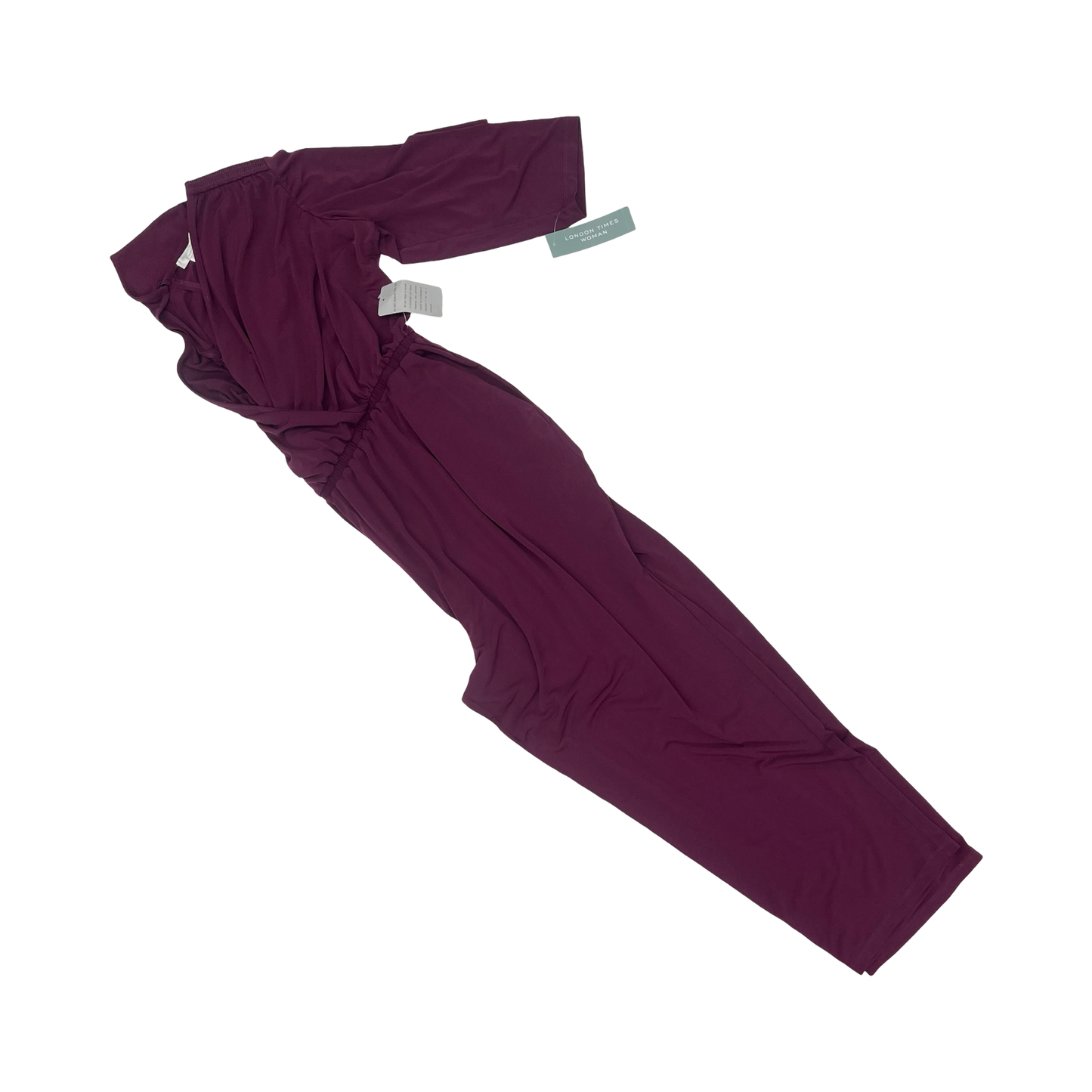 Jumpsuit By London Times In Purple, Size:3X