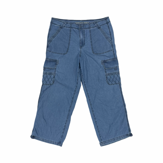 Pants Cargo & Utility By American Eagle In Blue Denim, Size:16