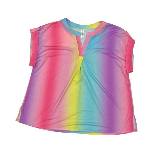 Blouse Ss By Dear Scarlett In Multi, Size:2X